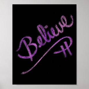 Affiche Citation Inspirationnelle Croire Script Design Gra