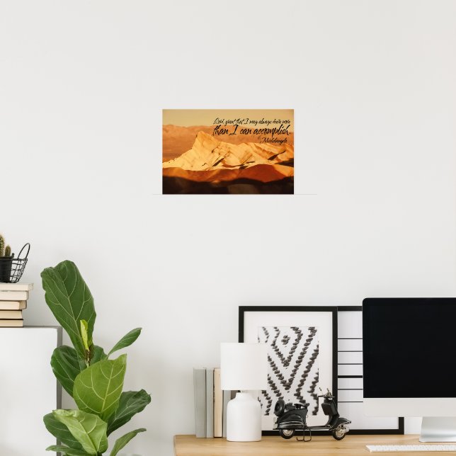 Affiche Citation Inspirationnelle de Michel-Ange "Seigneur (Bureau à domicile)