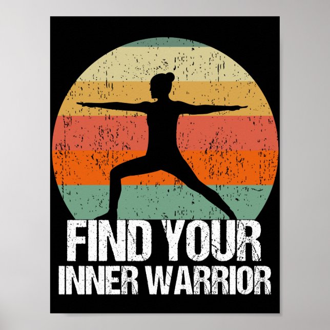 Affiche Citation Inspirationnelle du guerrier du Yoga Suns (Devant)