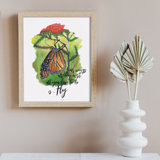 Affiche Citation Inspirationnelle du papillon Monarque bro