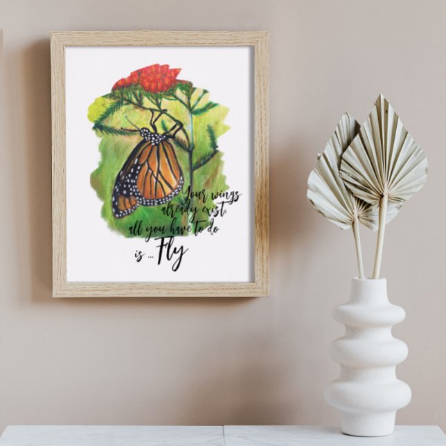 Affiche Citation Inspirationnelle du papillon Monarque bro (Créateur téléchargé)