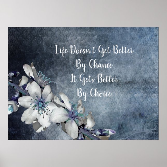 Affiche Citation Inspirationnelle et Motivationnelle Blanc (Devant)