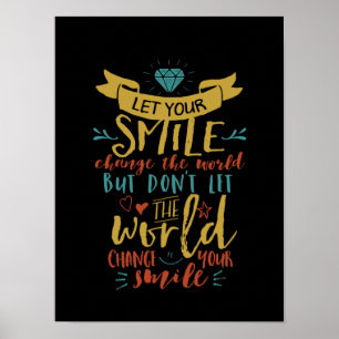 Affiche Citation Inspirationnelle Laissez-Vous Sourire Cha