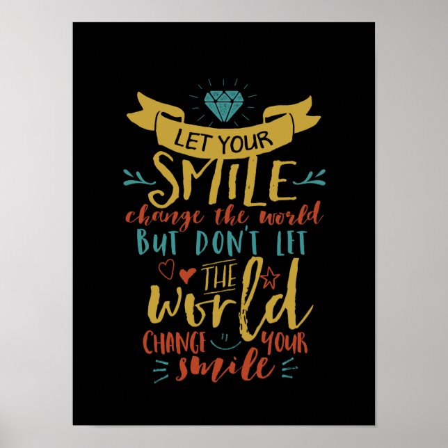 Affiche Citation Inspirationnelle Laissez-Vous Sourire Cha (Devant)