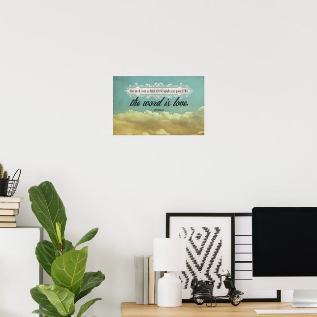 Affiche Citation Inspirationnelle Sophocles "Amour" (Bureau à domicile)