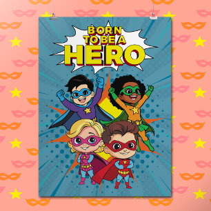 Affiche Citation Inspirationnelle Superhero de la bande de