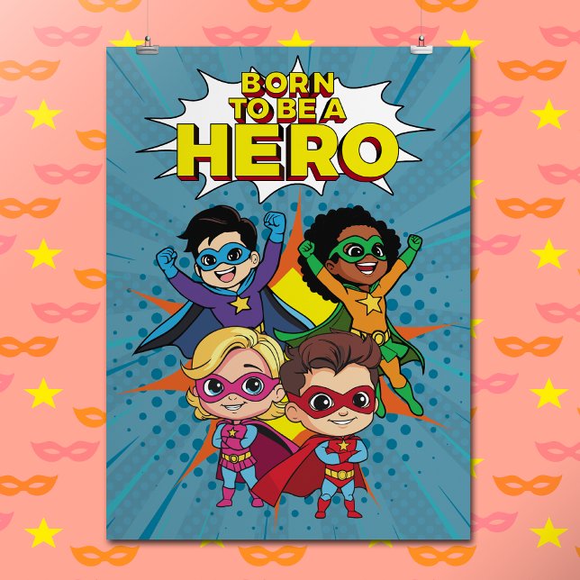 Affiche Citation Inspirationnelle Superhero de la bande de (Créateur téléchargé)
