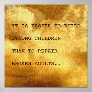 Affiche Citation inspirée d'enfants forts de construction