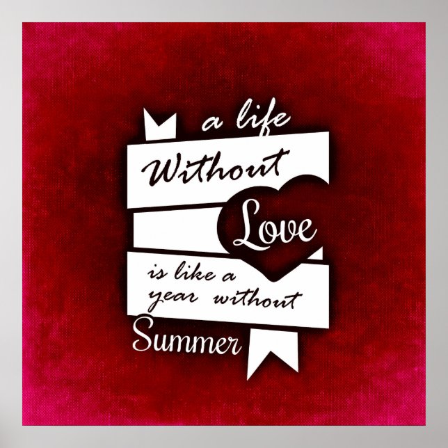 Affiche Citation inspirée sur l'amour sur un Arrière - pla (Devant)