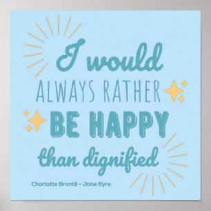 Affiche Citation Jane Eyre I - Blue Edition