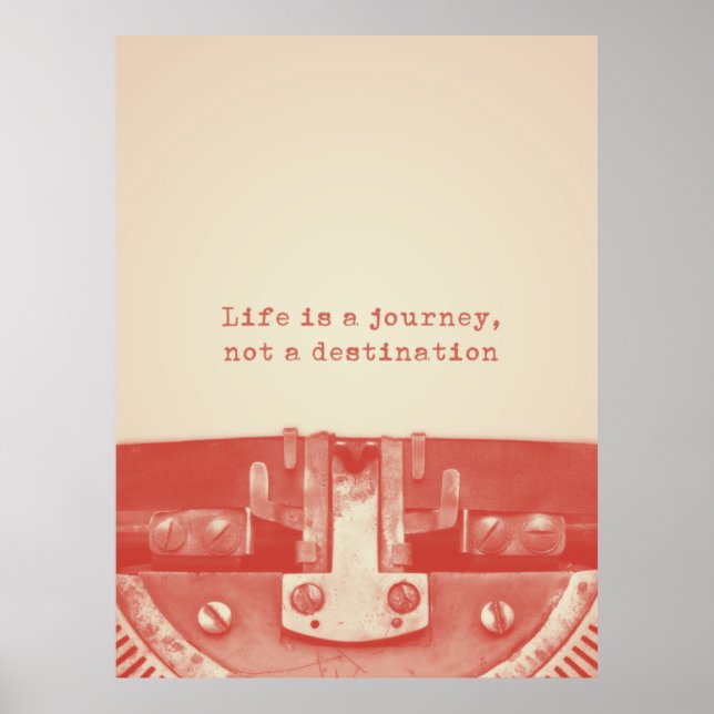 Affiche Citation "La vie est un voyage, pas une destinatio (Devant)