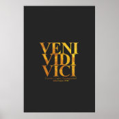 Affiche Veni Vidi Vici Julius Cesar Roman Zazzle Fr