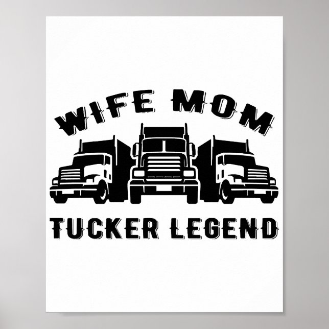 Affiche Citation Légende Camionneuse Femme Mère (Devant)