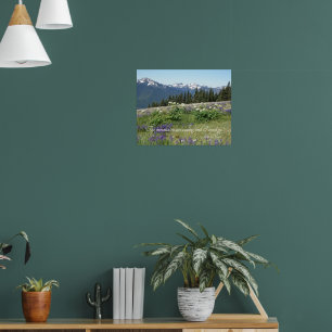 Affiche Citation Les Montagnes Appellent Prairie Fleurs Sa