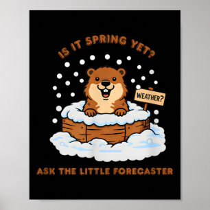 Affiche Citation météo dessin animé Jour de la marmotte De