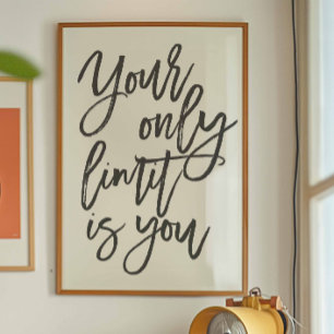 Affiche Citation minimaliste moderne noir et blanc