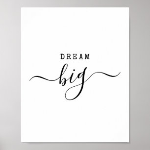 Affiche Citation Minimaliste Moderne Rêvez Grand Motivante