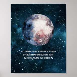 Affiche Citation Moon Galaxy