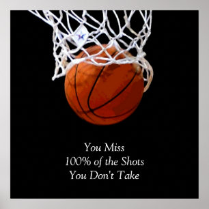 Affiche Citation Motivante Célèbre Basketball