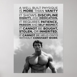 Affiche Citation motivante d'Arnold Schwarzenegger