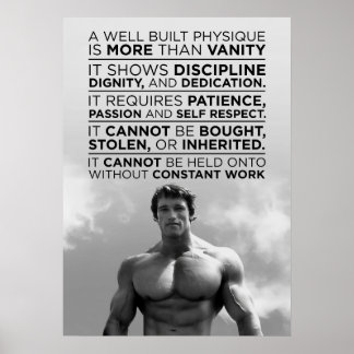 Affiche Citation motivante d'Arnold Schwarzenegger
