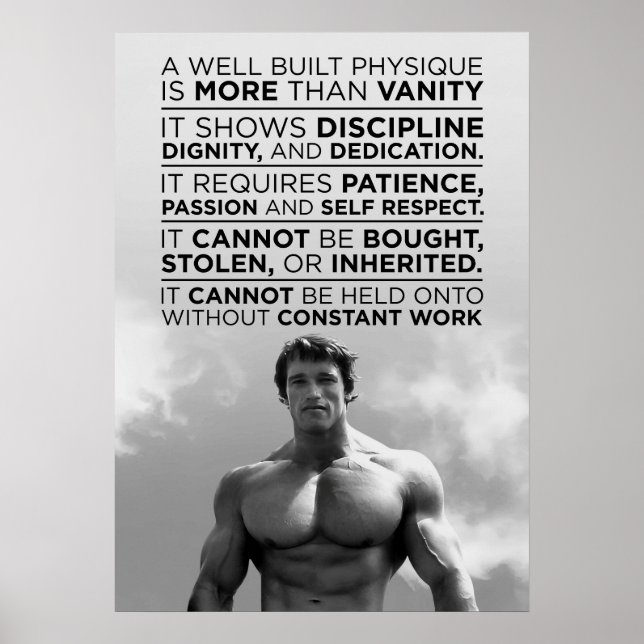 Affiche Citation motivante d'Arnold Schwarzenegger (Devant)