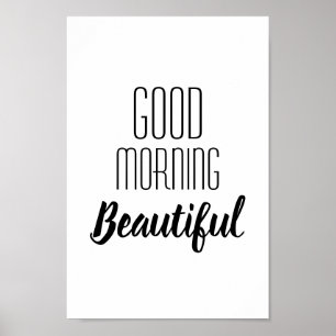 Affiche citation motivante de wall art - bonjour