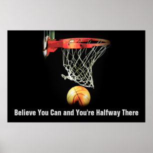 Affiche Citation Motivationnelle Basketball Sport Inspirat