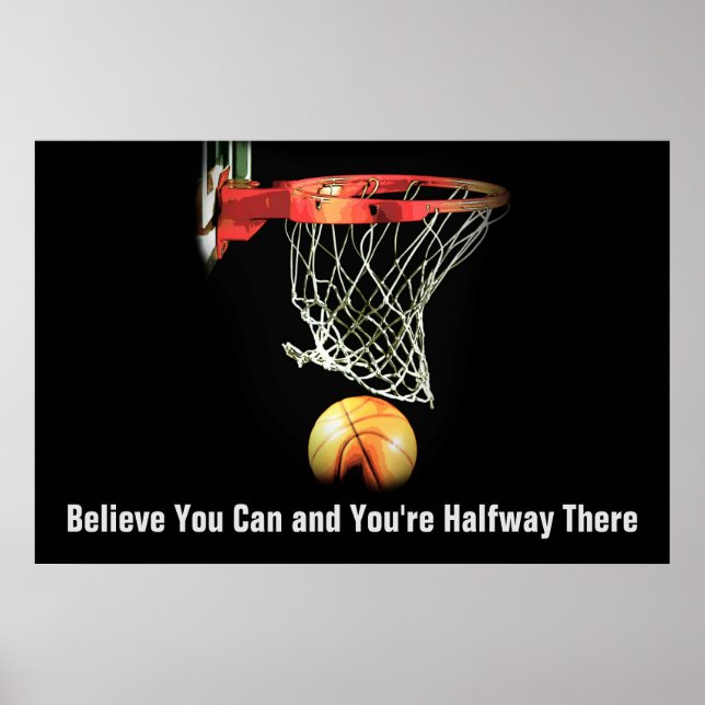Affiche Citation Motivationnelle Basketball Sport Inspirat (Devant)