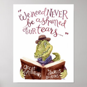 Affiche Citation Motivationnelle Charles Dickens Aquarelle