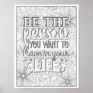 Affiche Citation motivationnelle Coloration adulte