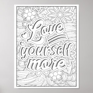 Affiche Citation motivationnelle Coloration adulte