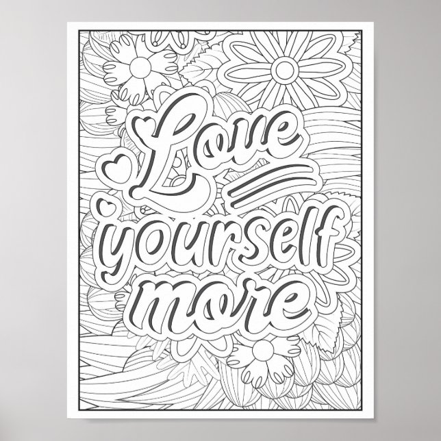 Affiche Citation motivationnelle Coloration adulte (Devant)