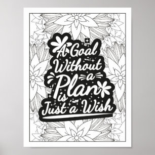 Affiche Citation motivationnelle Coloration adulte