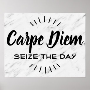 Affiche Citation Motivationnelle De Carpe Diem Dit Marbre