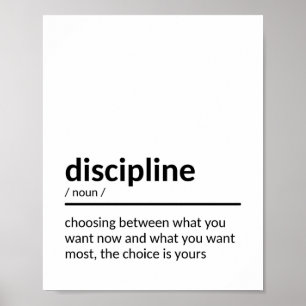 Affiche Citation motivationnelle de discipline