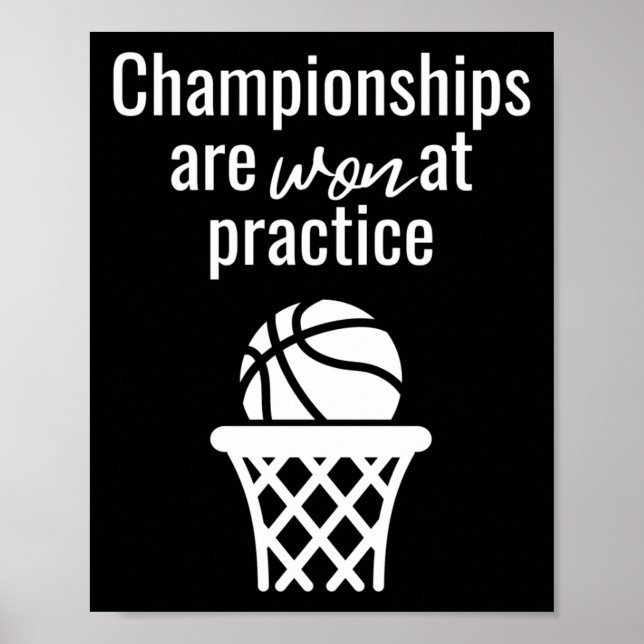 Affiche Citation Motivationnelle De Fille De Basketball Ha (Devant)