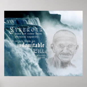 Affiche Citation Motivationnelle De Force Gandhi