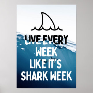 Affiche Citation Motivationnelle de la Semaine du requin