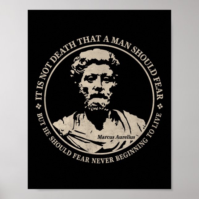 Affiche Citation Motivationnelle De Marcus Aurelius Sur La (Devant)