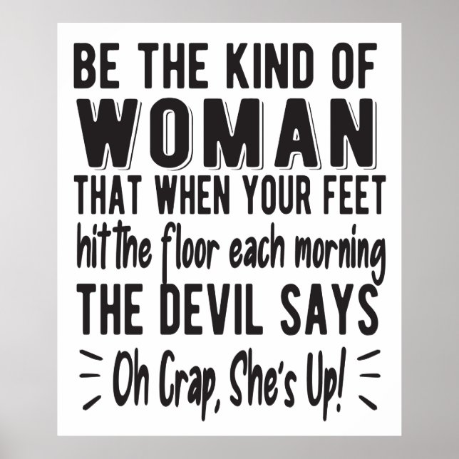 Affiche Citation Motivationnelle Forte Femme Autonomisée F (Devant)