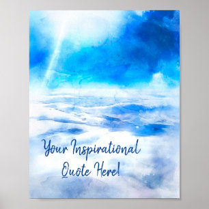 Affiche Citation motivationnelle inspirante - Ciel bleu Ci