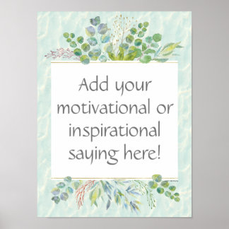 Affiche Citation Motivationnelle/Inspirante personnalisée