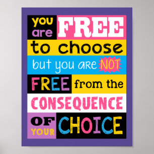 Affiche Citation motivationnelle Inspiration Vie Rose viol