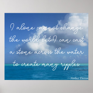 Affiche Citation motivationnelle inspirée par Mère Theresa