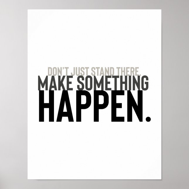 Affiche Citation motivationnelle La typographie ne se limi (Devant)