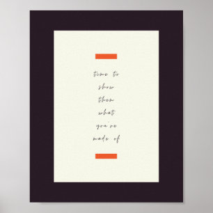 Affiche Citation motivationnelle/motivationnelle