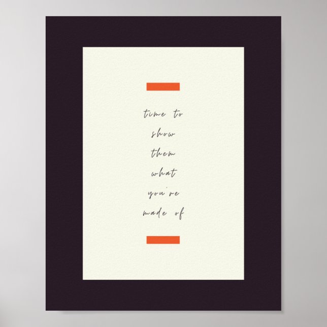 Affiche Citation motivationnelle/motivationnelle (Devant)