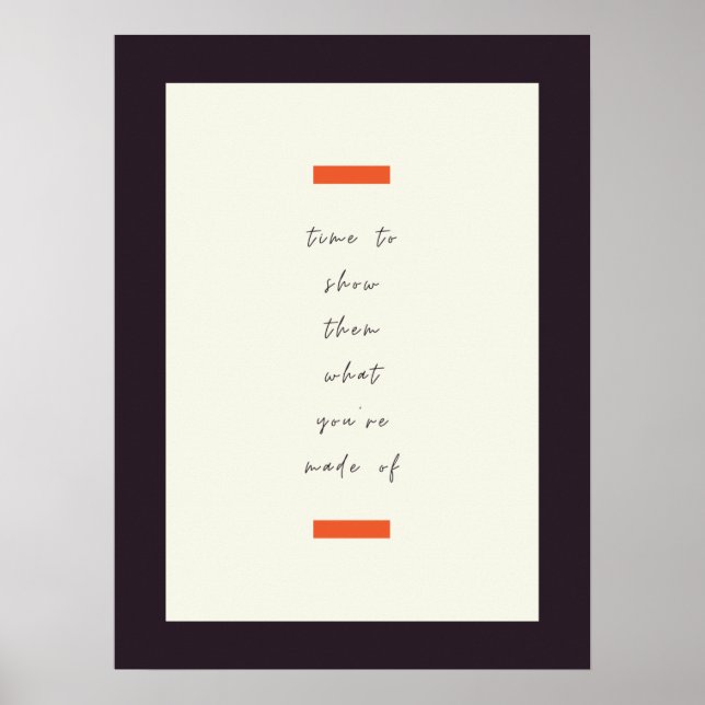 Affiche Citation motivationnelle/motivationnelle (Devant)