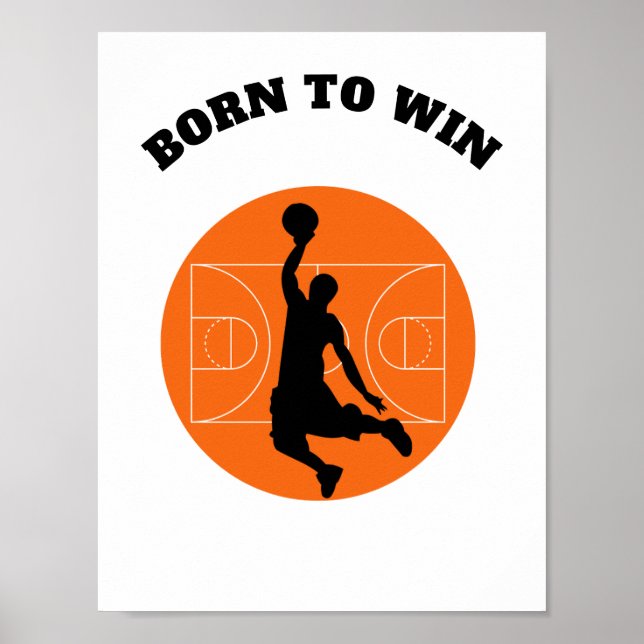 Affiche Citation motivationnelle NÉ POUR GAGNER l'affiche  (Devant)